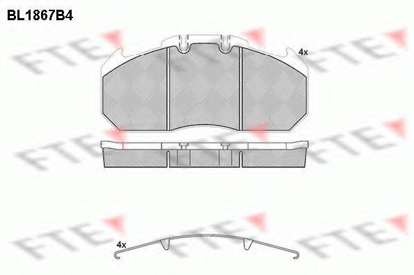 FTE BL1867B4 Комплект тормозных колодок, дисковый тормоз