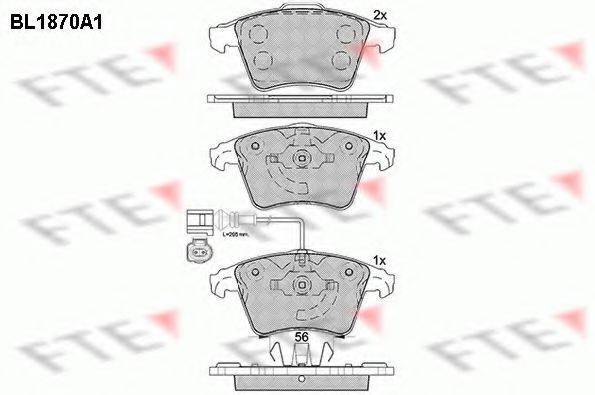 FTE BL1870A1 Комплект тормозных колодок, дисковый тормоз