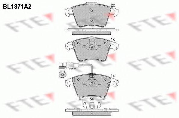 FTE BL1871A2 Комплект тормозных колодок, дисковый тормоз