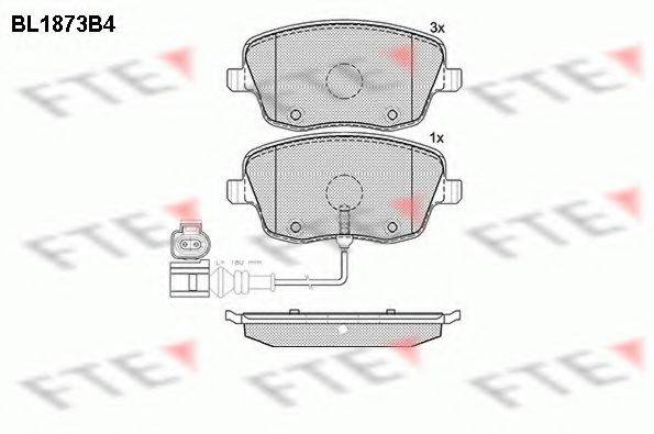 FTE BL1873B4 Комплект тормозных колодок, дисковый тормоз