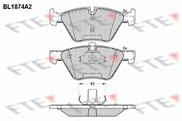 FTE BL1874A2 Комплект тормозных колодок, дисковый тормоз