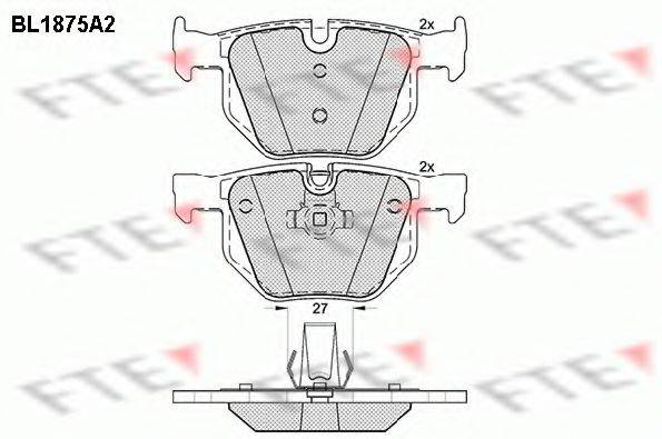 FTE BL1875A2 Комплект тормозных колодок, дисковый тормоз