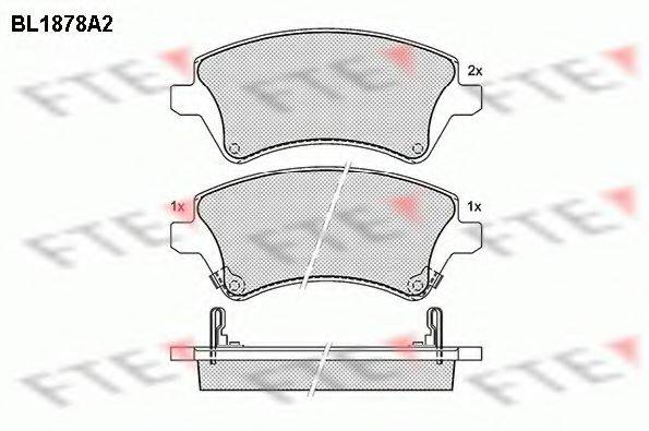 FTE BL1878A2 Комплект тормозных колодок, дисковый тормоз