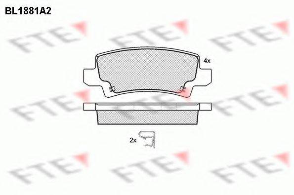 FTE BL1881A2 Комплект тормозных колодок, дисковый тормоз