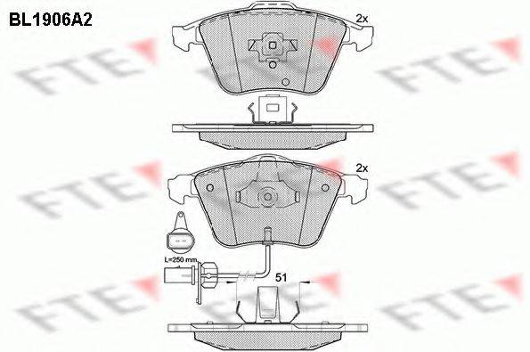 FTE BL1906A2 Комплект тормозных колодок, дисковый тормоз