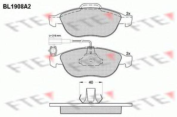 FTE BL1908A2 Комплект тормозных колодок, дисковый тормоз