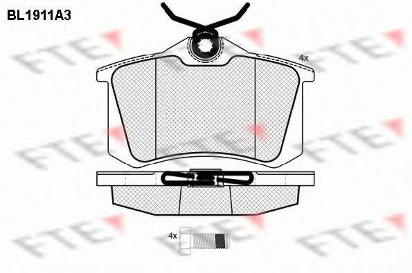 FTE BL1911A3 Комплект тормозных колодок, дисковый тормоз