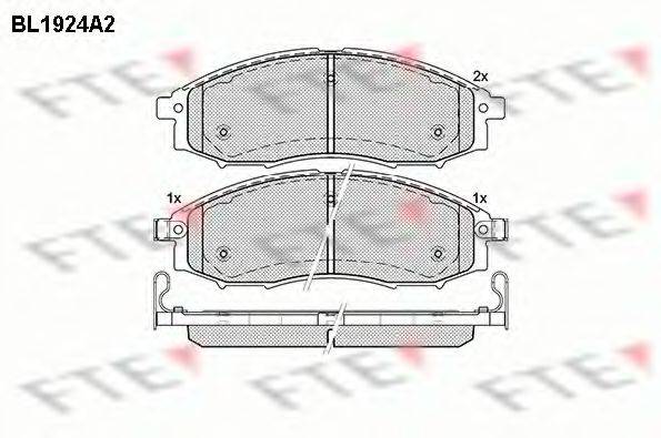 FTE BL1924A2 Комплект тормозных колодок, дисковый тормоз