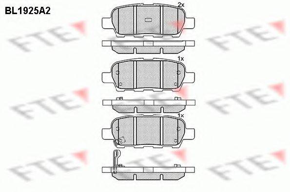 FTE BL1925A2 Комплект тормозных колодок, дисковый тормоз