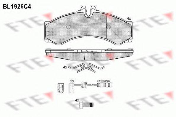 FTE BL1926C4 Комплект тормозных колодок, дисковый тормоз