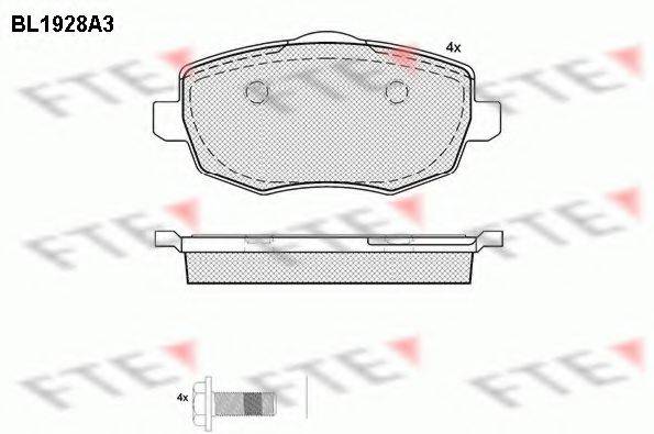 FTE BL1928A3 Комплект тормозных колодок, дисковый тормоз