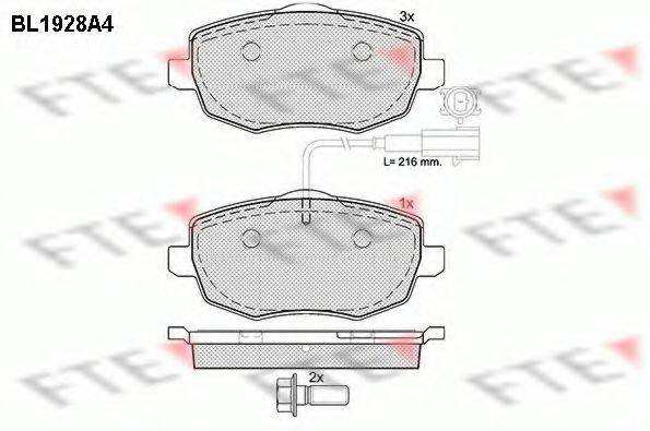 FTE BL1928A4 Комплект тормозных колодок, дисковый тормоз