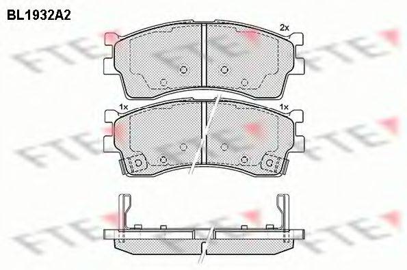 FTE BL1932A2 Комплект тормозных колодок, дисковый тормоз