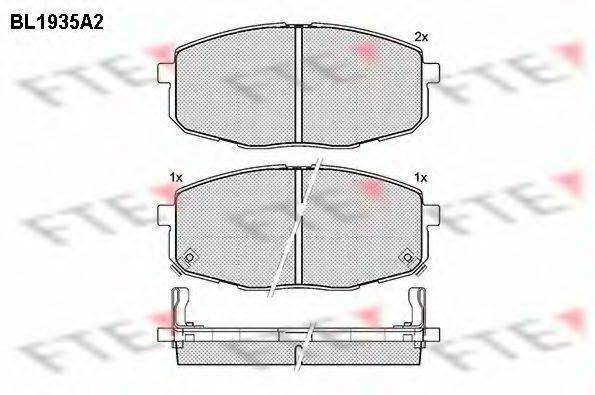 FTE BL1935A2 Комплект тормозных колодок, дисковый тормоз