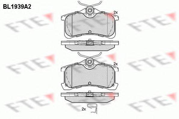 FTE BL1939A2 Комплект тормозных колодок, дисковый тормоз