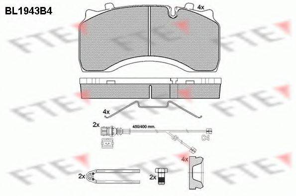 FTE BL1943B4 Комплект тормозных колодок, дисковый тормоз