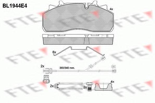 FTE BL1944E4 Комплект тормозных колодок, дисковый тормоз