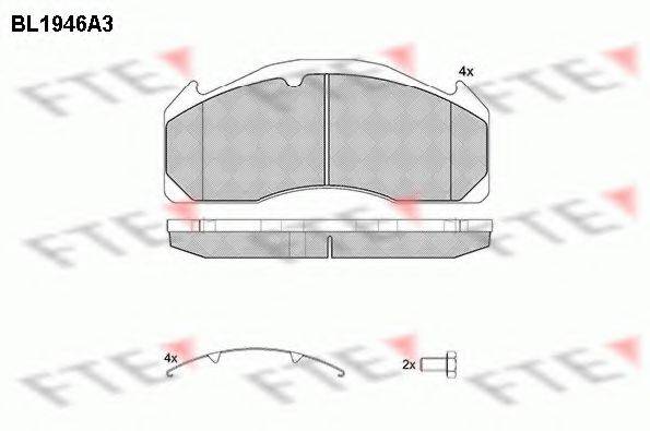 FTE BL1946A3 Комплект тормозных колодок, дисковый тормоз