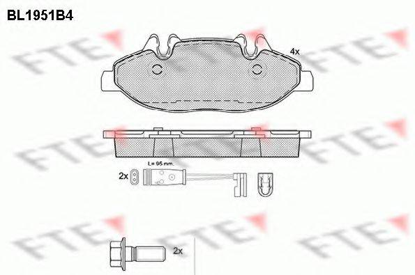 FTE BL1951B4 Комплект тормозных колодок, дисковый тормоз