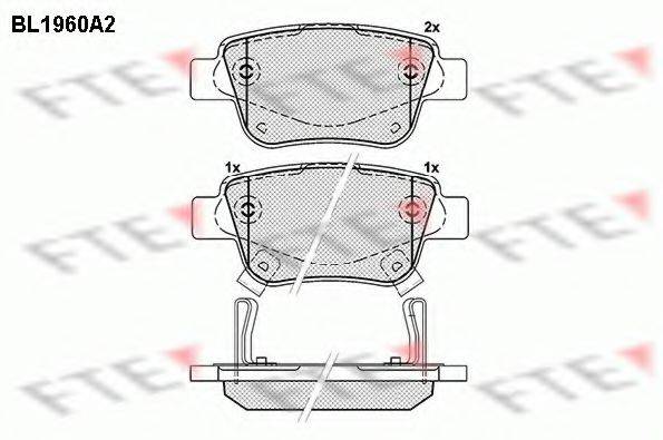 FTE BL1960A2 Комплект тормозных колодок, дисковый тормоз