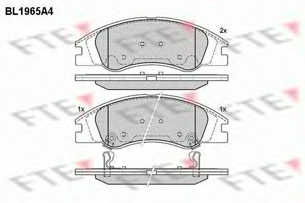 FTE BL1965A4 Комплект тормозных колодок, дисковый тормоз