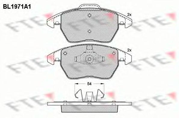 FTE BL1971A1 Комплект тормозных колодок, дисковый тормоз