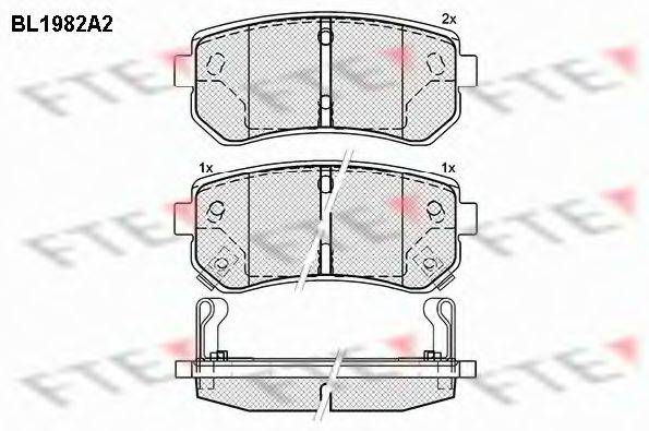 FTE BL1982A2 Комплект тормозных колодок, дисковый тормоз