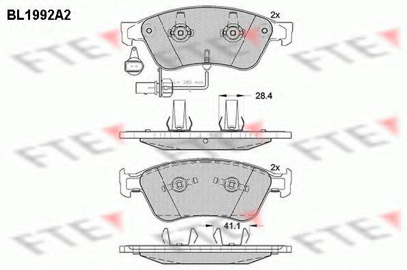 FTE BL1992A2 Комплект тормозных колодок, дисковый тормоз