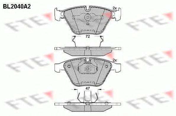 FTE BL2040A2 Комплект тормозных колодок, дисковый тормоз