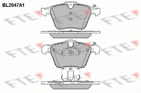 FTE BL2047A1 Комплект тормозных колодок, дисковый тормоз