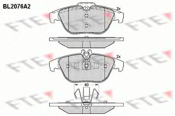 FTE BL2076A2 Комплект тормозных колодок, дисковый тормоз