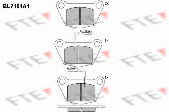 FTE BL2104A1 Комплект тормозных колодок, дисковый тормоз