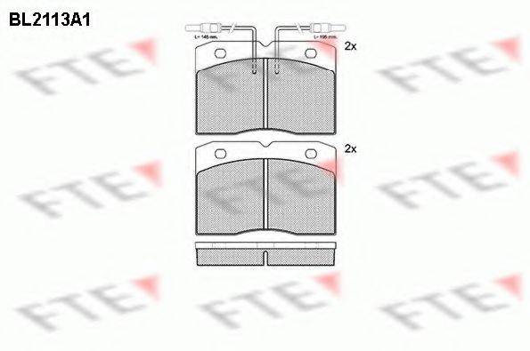 FTE BL2113A1 Комплект тормозных колодок, дисковый тормоз