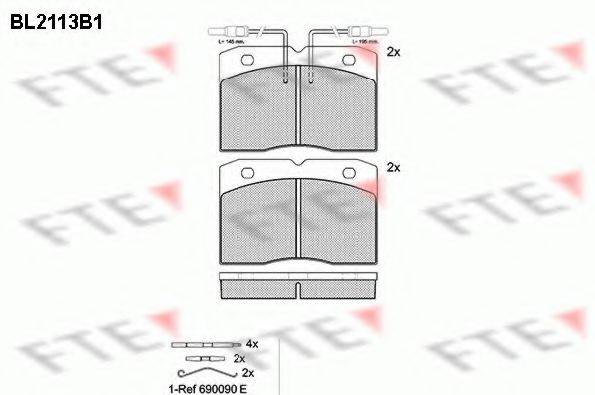 FTE BL2113B1 Комплект тормозных колодок, дисковый тормоз