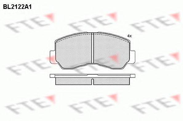 FTE BL2122A1 Комплект тормозных колодок, дисковый тормоз