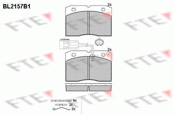 FTE BL2157B1 Комплект тормозных колодок, дисковый тормоз