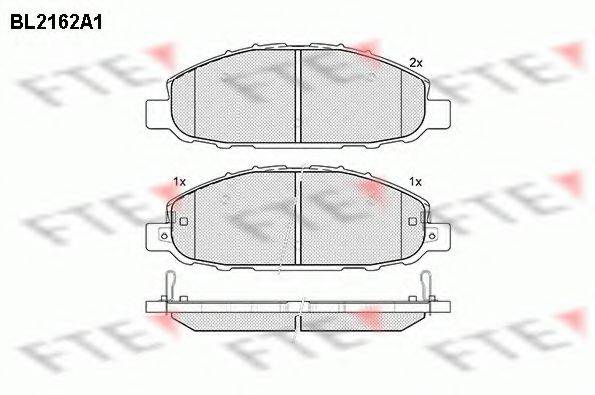 FTE BL2162A1 Комплект тормозных колодок, дисковый тормоз