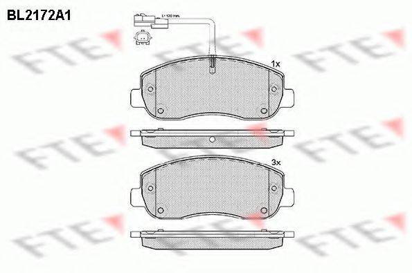 FTE BL2172A1 Комплект тормозных колодок, дисковый тормоз