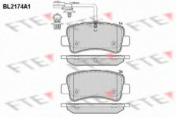 FTE BL2174A1 Комплект тормозных колодок, дисковый тормоз