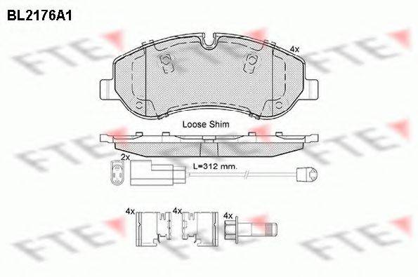 FTE BL2176A1 Комплект тормозных колодок, дисковый тормоз