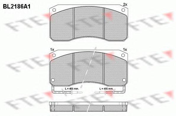 FTE BL2186A1 Комплект тормозных колодок, дисковый тормоз