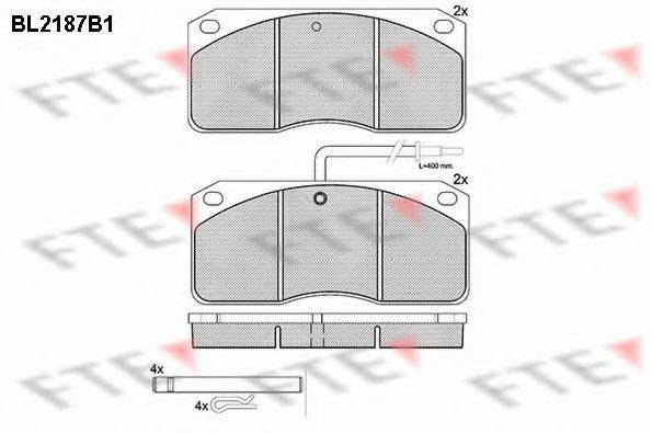 FTE BL2187B1 Комплект тормозных колодок, дисковый тормоз