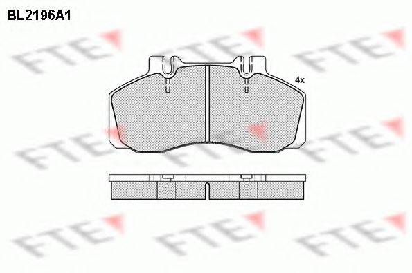 FTE BL2196A1 Комплект тормозных колодок, дисковый тормоз