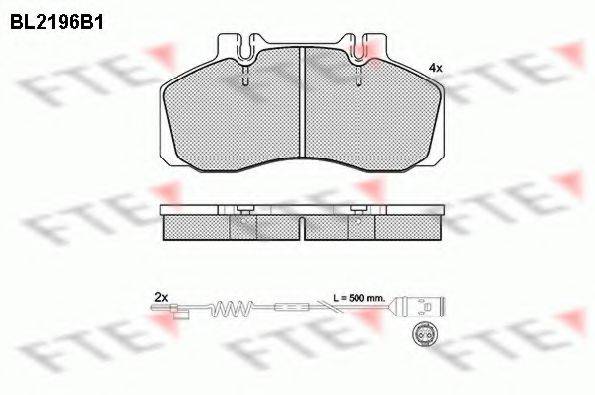 FTE BL2196B1 Комплект тормозных колодок, дисковый тормоз