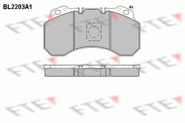 FTE BL2203A1 Комплект тормозных колодок, дисковый тормоз