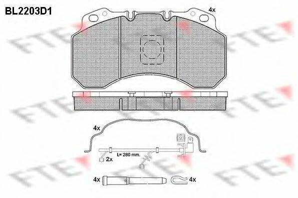 FTE BL2203D1 Комплект тормозных колодок, дисковый тормоз