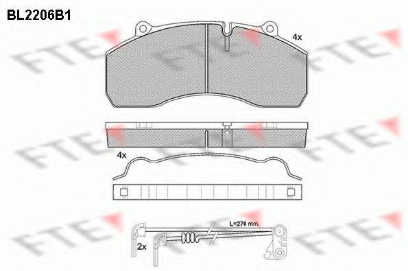 FTE BL2206B1 Комплект тормозных колодок, дисковый тормоз