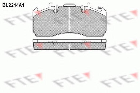 FTE BL2214A1 Комплект тормозных колодок, дисковый тормоз