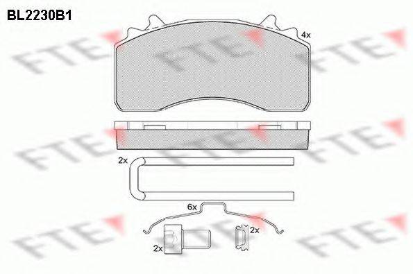 FTE BL2230B1 Комплект тормозных колодок, дисковый тормоз