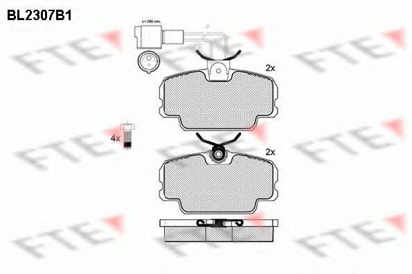 FTE BL2307B1 Комплект тормозных колодок, дисковый тормоз